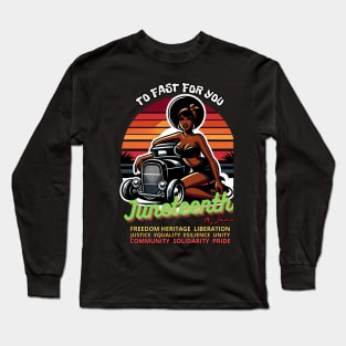 HotRod - Vintage Retro Dawn After Dusk: A  Pin-up 19 June Juneteenth Tribute Long Sleeve T-Shirt